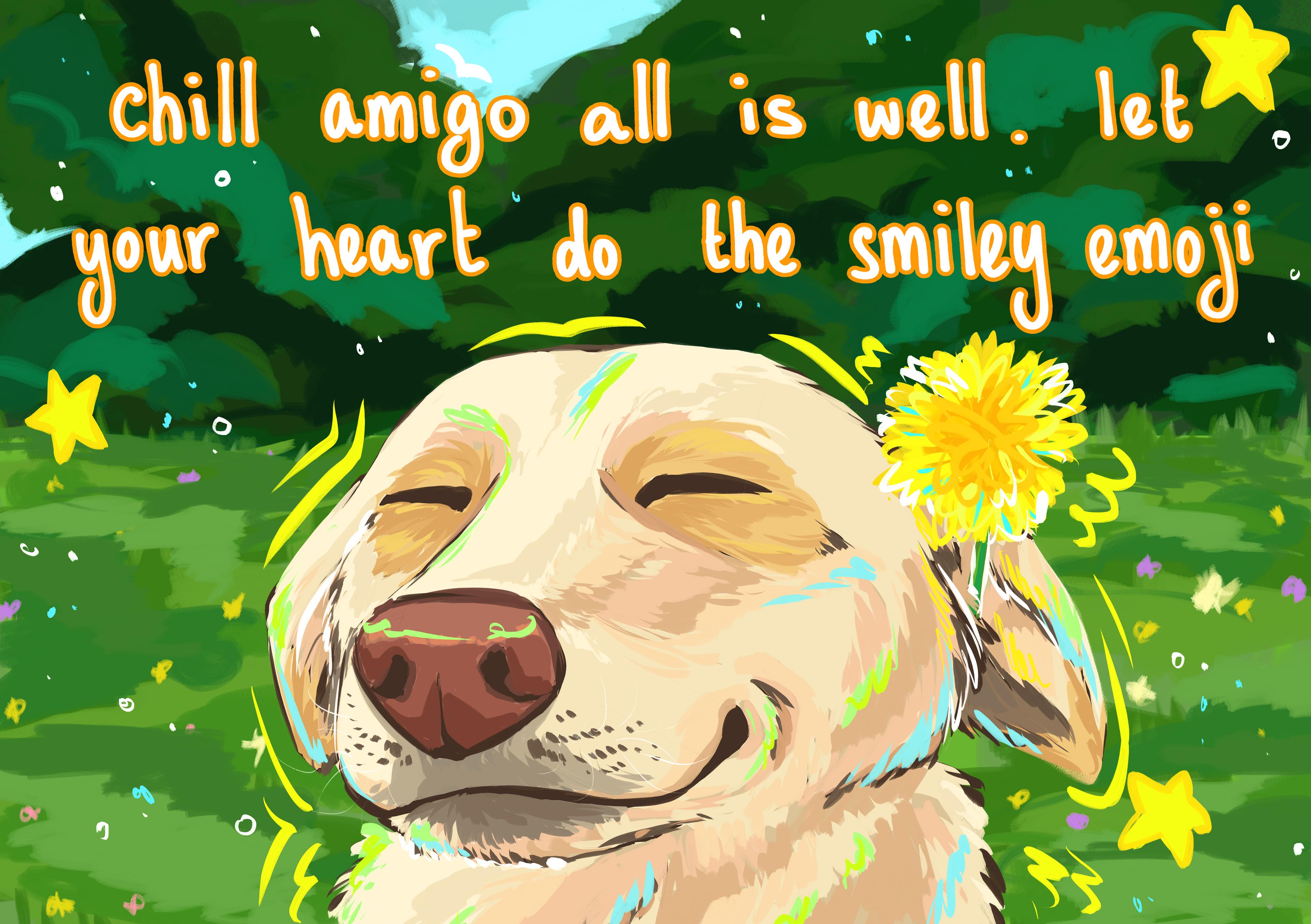 Chill Dog print